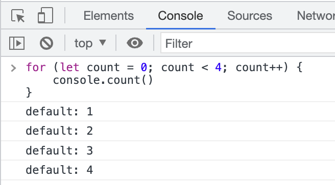 console.count()